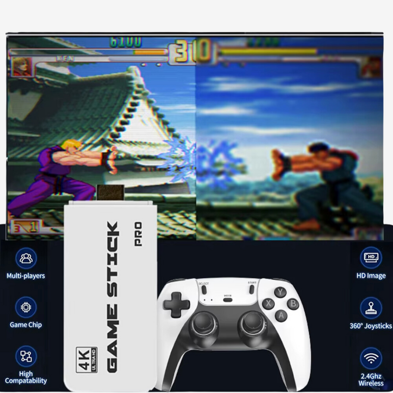 Game Stick Pro™ – O Console Retrô com Milhares de Jogos Clássicos