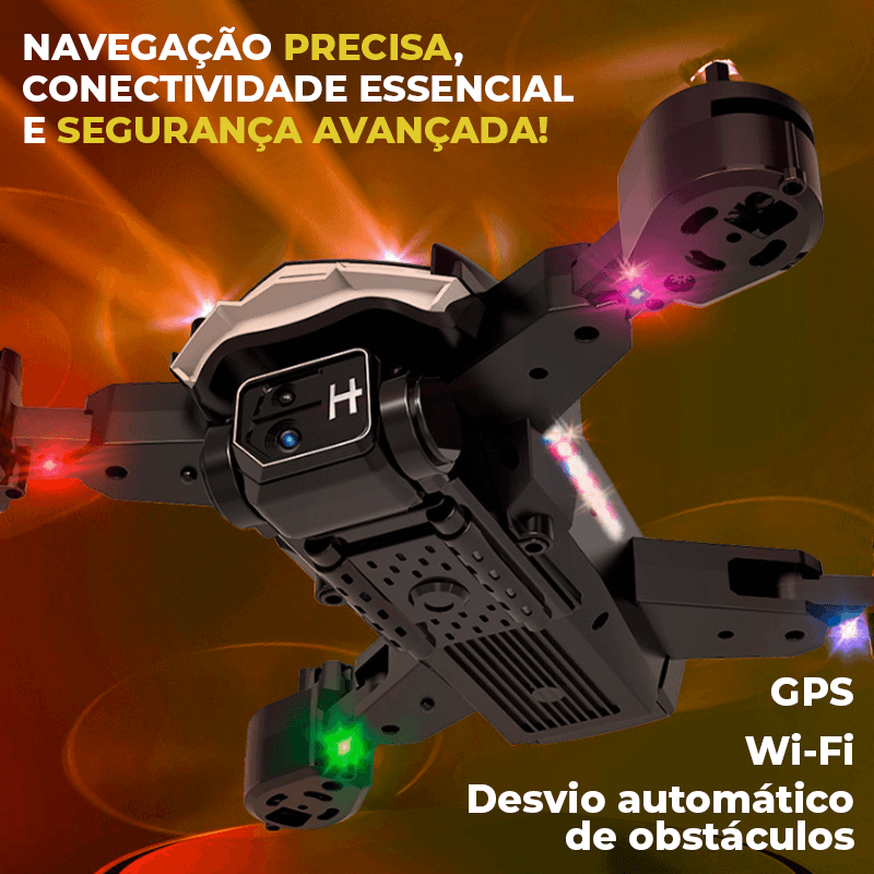 Drone Profissional com Câmeras Duplas 4K Full HD GPS e Wifi | Turus