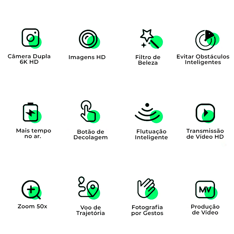 Drone Hk 3 Câmeras 4K, 6K, 8K, 5G WiFi, 5000M, GPS, Motor Brushless