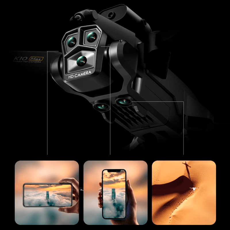 Drone Profissional com Câmera em 8K Ultra HD com Gps Wifi e Desvio Automático | K10 Max 2.0