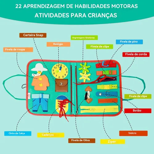 Brinquedos de Viagem Crianças Sensoriais Montessori 1-4 Anos Educação Desenvolvimento