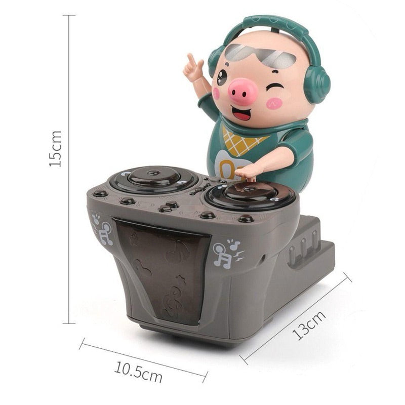 brinquedo musical porquinho dj dançante com luzes, som e anda sozinho|envio imediato