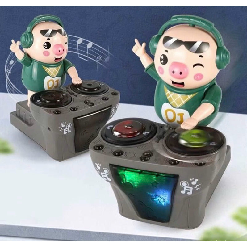 brinquedo musical porquinho dj dançante com luzes, som e anda sozinho|envio imediato