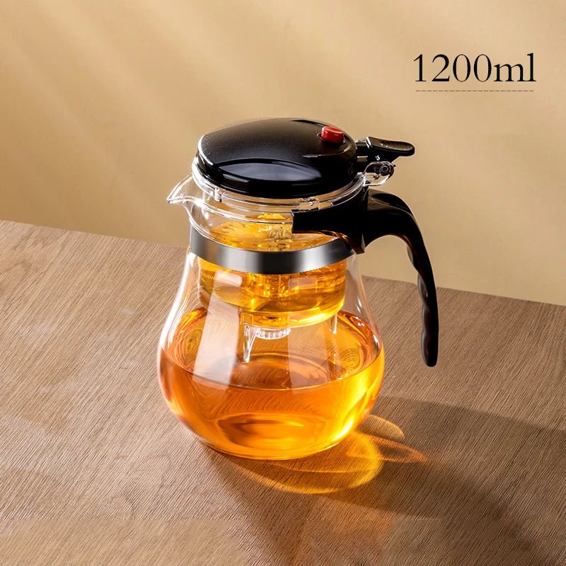 Bule com Infusor em Vidro Espessado Resistente ao Calor