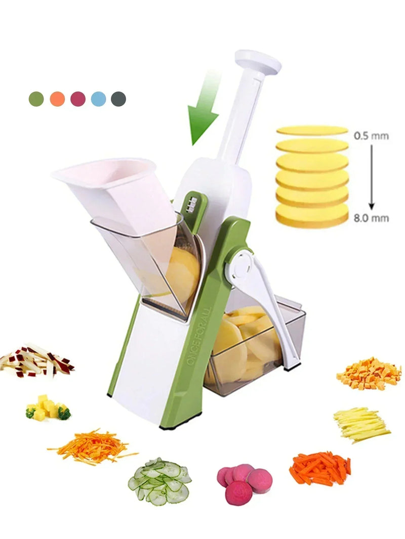 Cortador CehfMax Multifuncional 5 em 1 - Cortador e Fatiador de Legumes Manual 5 em 1