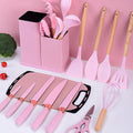 Kitchen Set Lux - Conjunto de Utensílios de Cozinha 19 Peças - Antiaderente com Cabos de Madeira