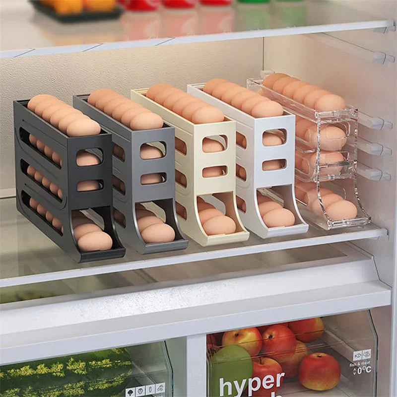 Porta-ovos para geladeira com Rolamento Automático