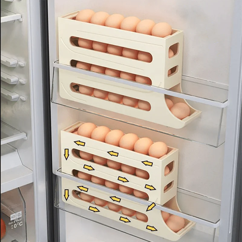 Porta-ovos para geladeira com Rolamento Automático
