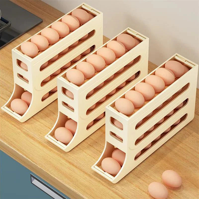 Porta-ovos para geladeira com Rolamento Automático