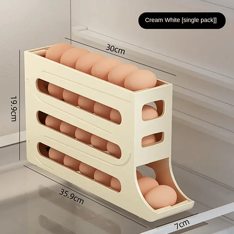 Porta-ovos para geladeira com Rolamento Automático